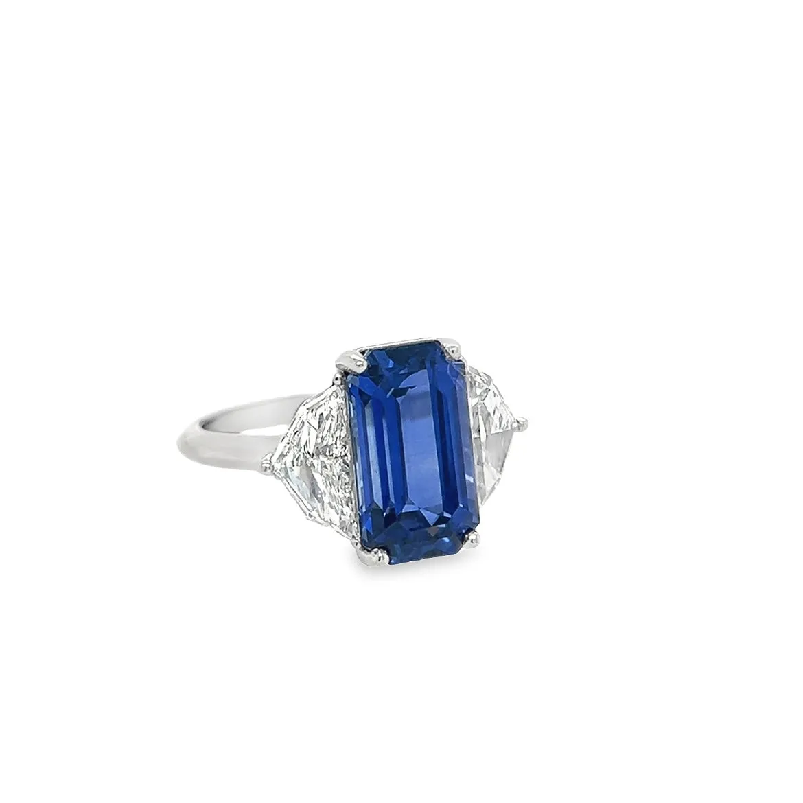 5CT Emerald Cut Sapphire Ring