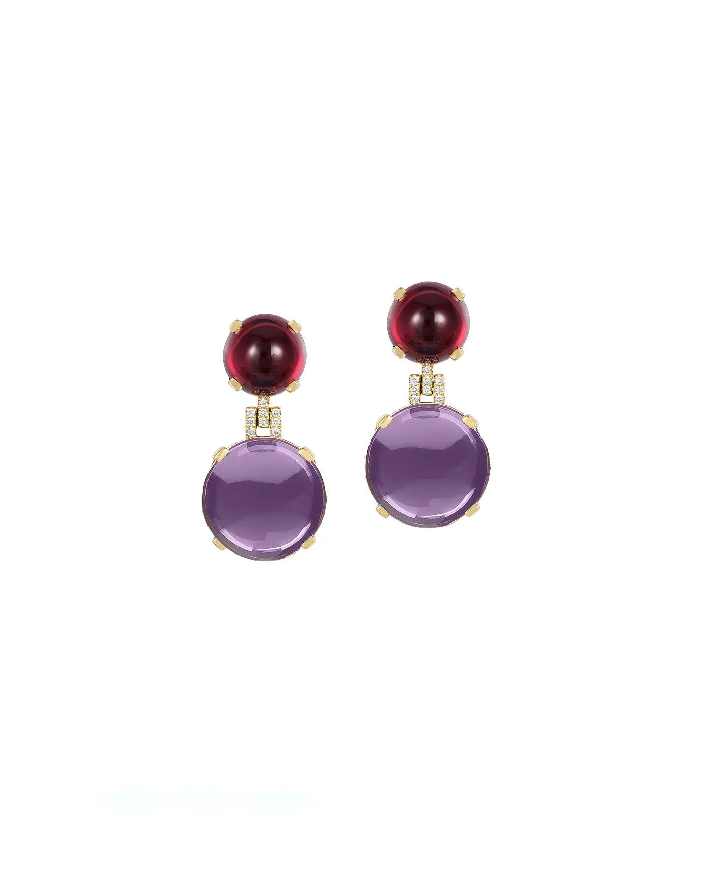Amethyst and Garnet Earrings