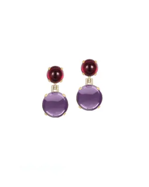 Amethyst and Garnet Earrings