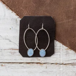 Australian Opal and Oval Earrings
