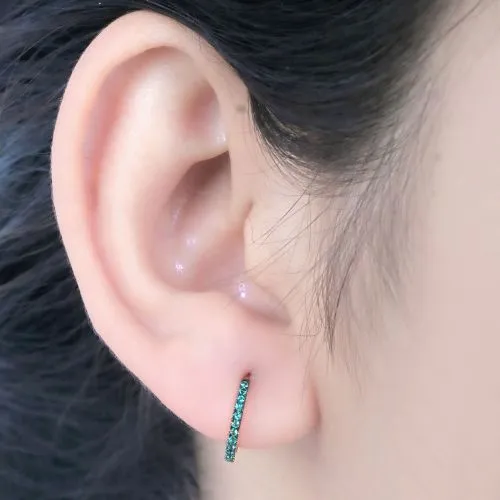 Blue Sapphire Huggie 12mm