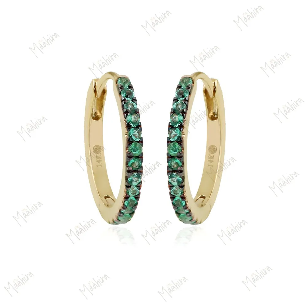 Blue Sapphire Huggie 12mm