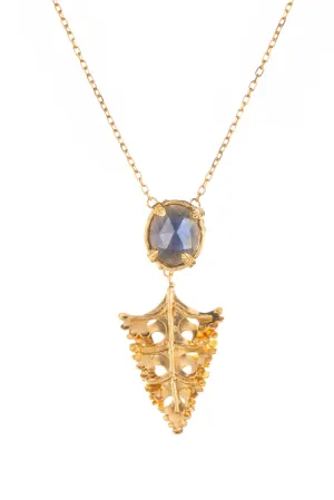 Botanical Nest Necklace With Arts And Crafts Leaf Drop
