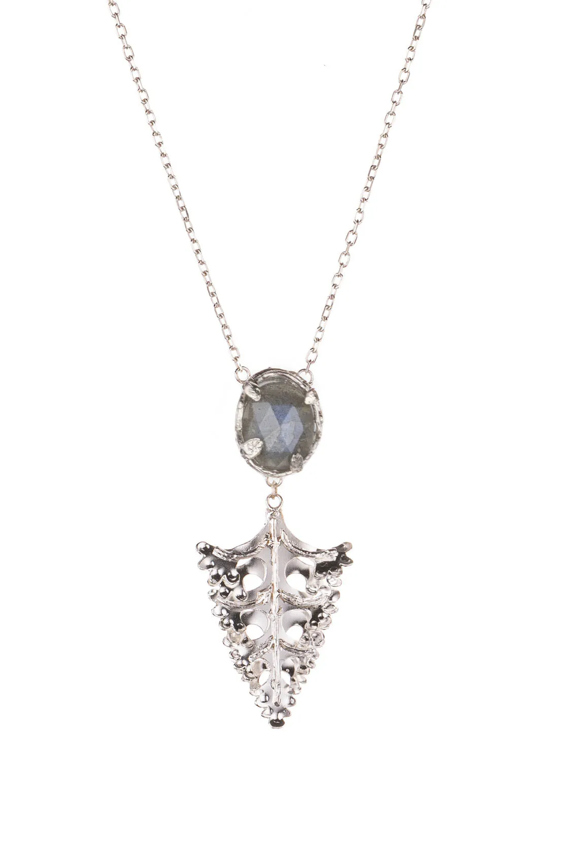 Botanical Nest Necklace With Arts And Crafts Leaf Drop