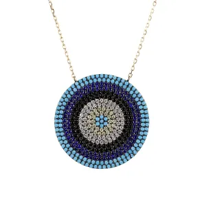 CARLA EVIL EYE ROSE GOLD NECKLACE
