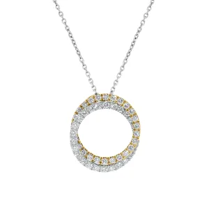 Diamond Twisted Hoop Pendant