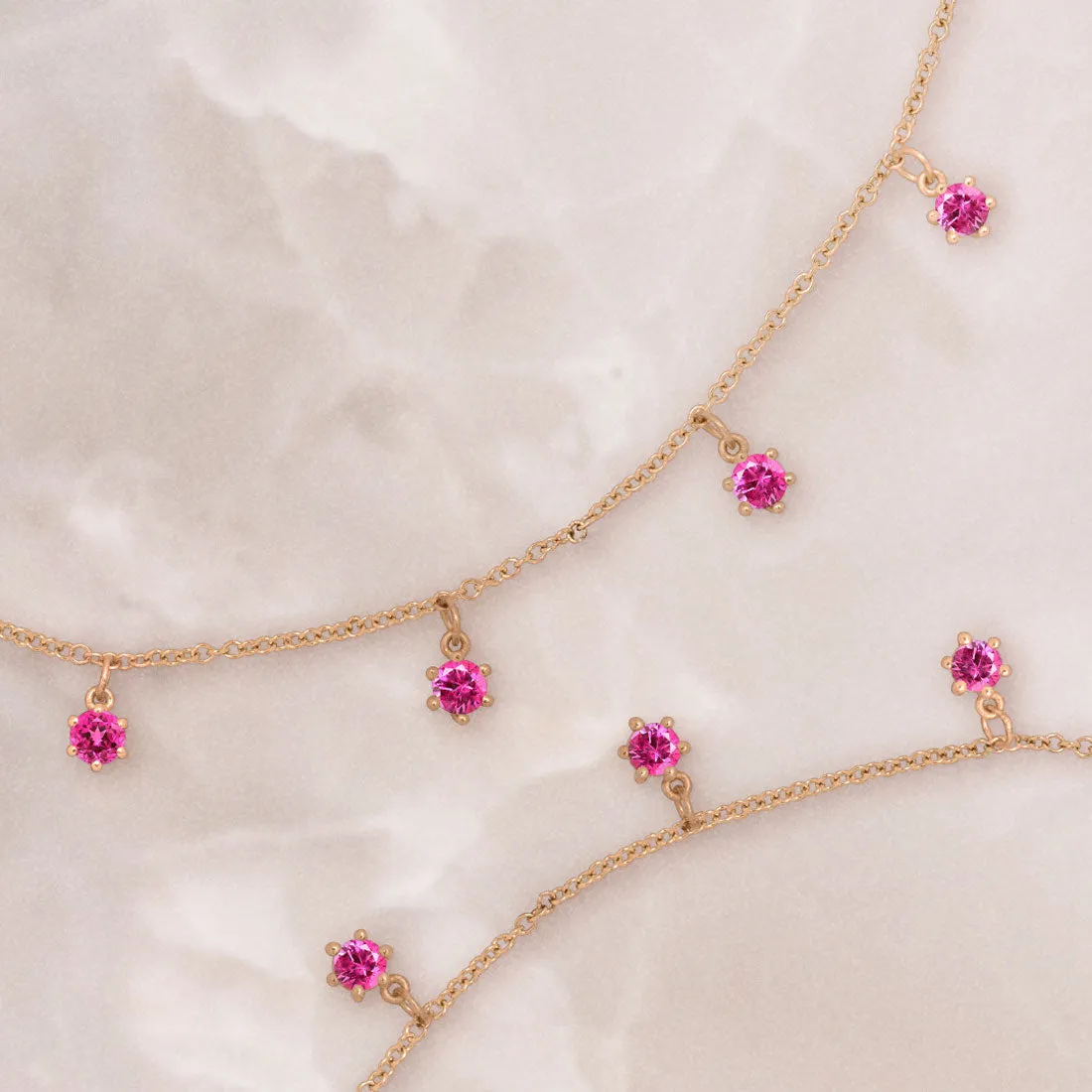 Eros Fringe Necklace, 7 Charm