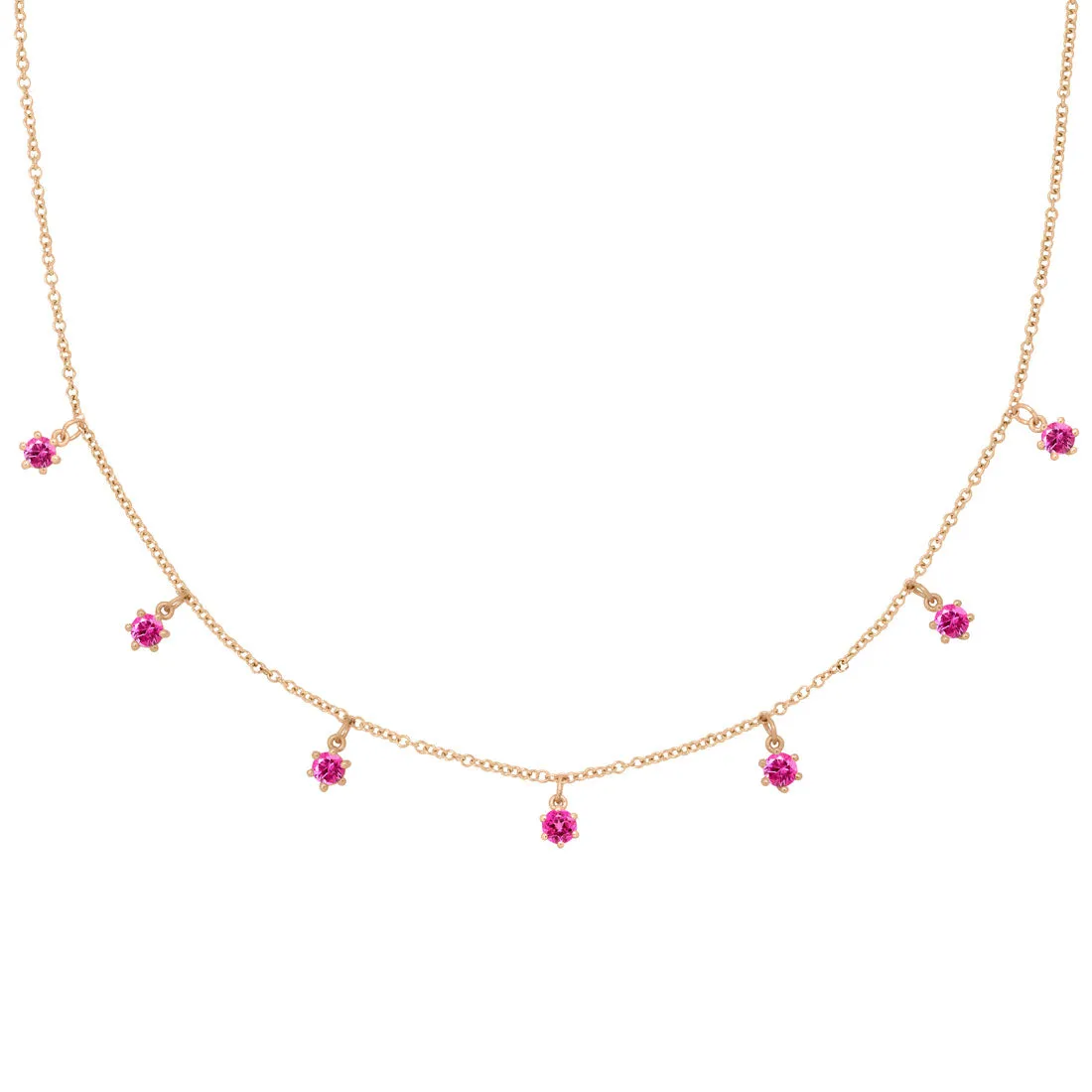 Eros Fringe Necklace, 7 Charm