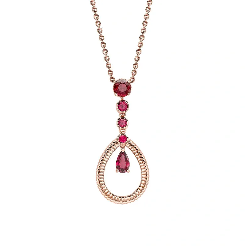 Fluted Teardrop Pendant
