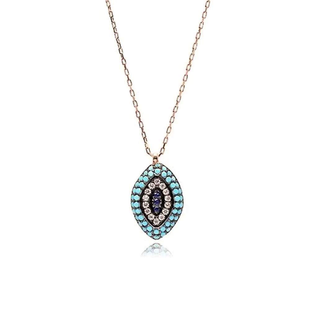 GALATEA EVIL EYE TURQUOISE NECKLACE