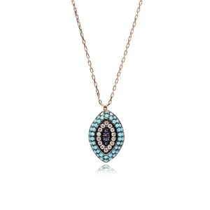 GALATEA EVIL EYE TURQUOISE NECKLACE