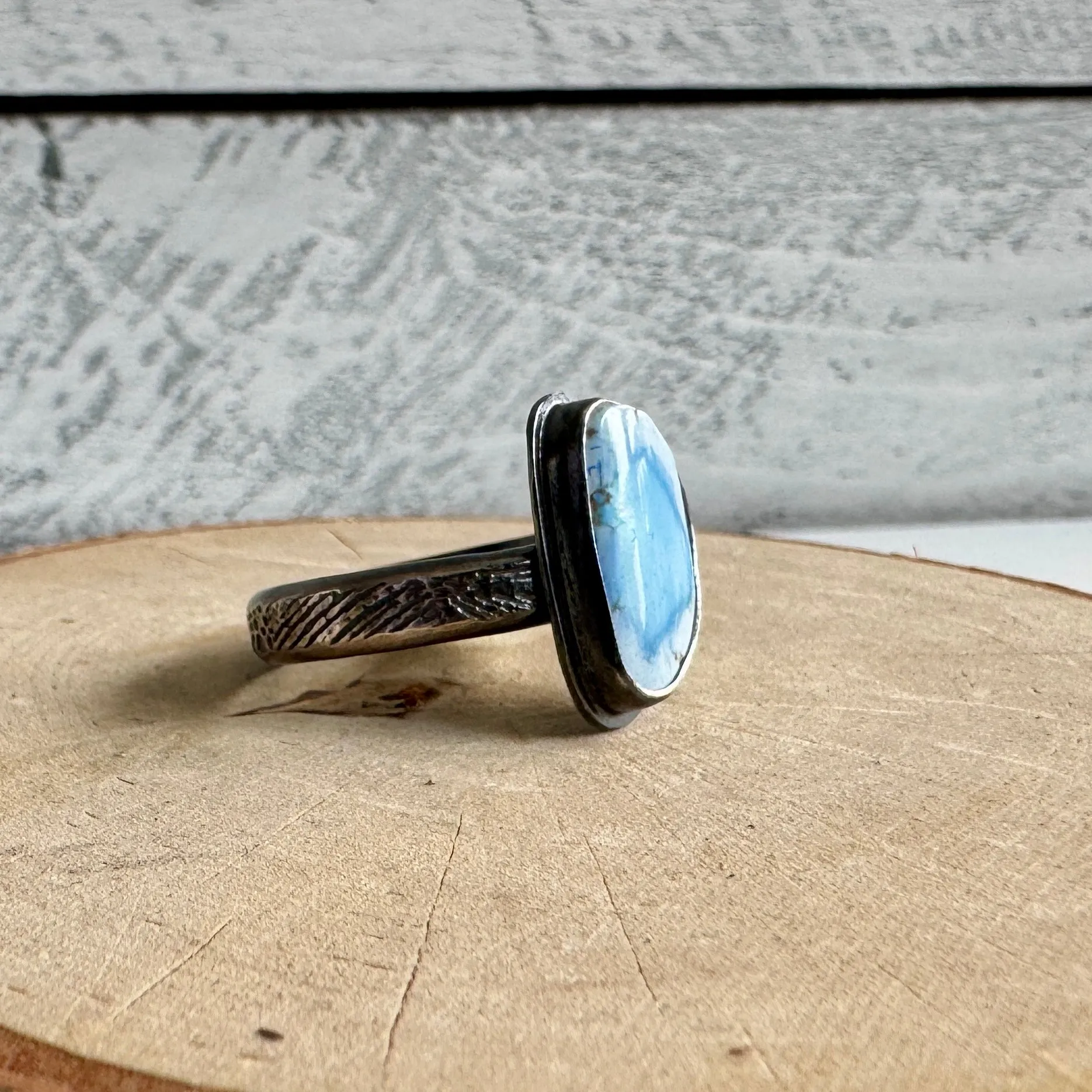 Golden Hills Turquoise Oxidized Ring