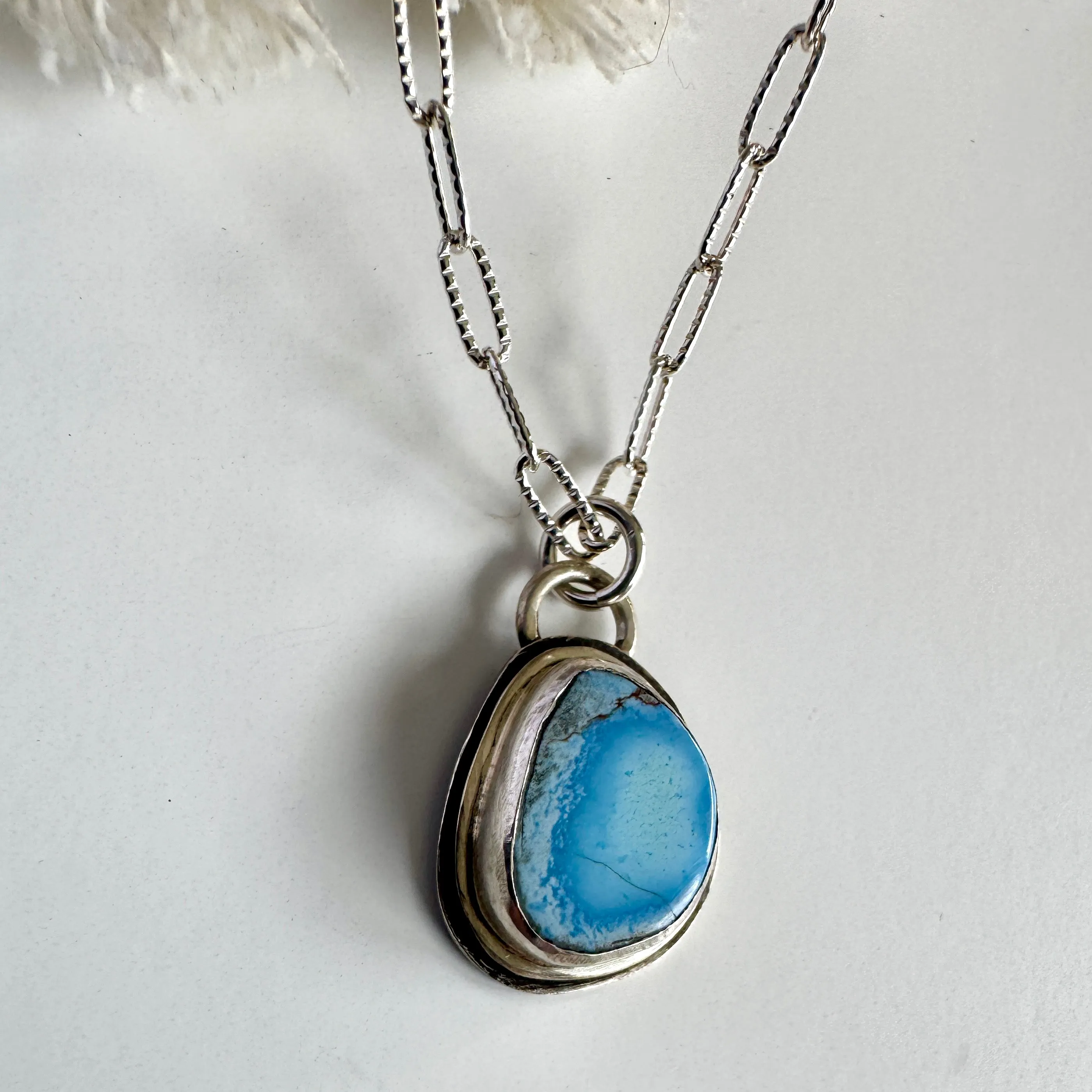 Golden Hills Turquoise Pendant Double framed