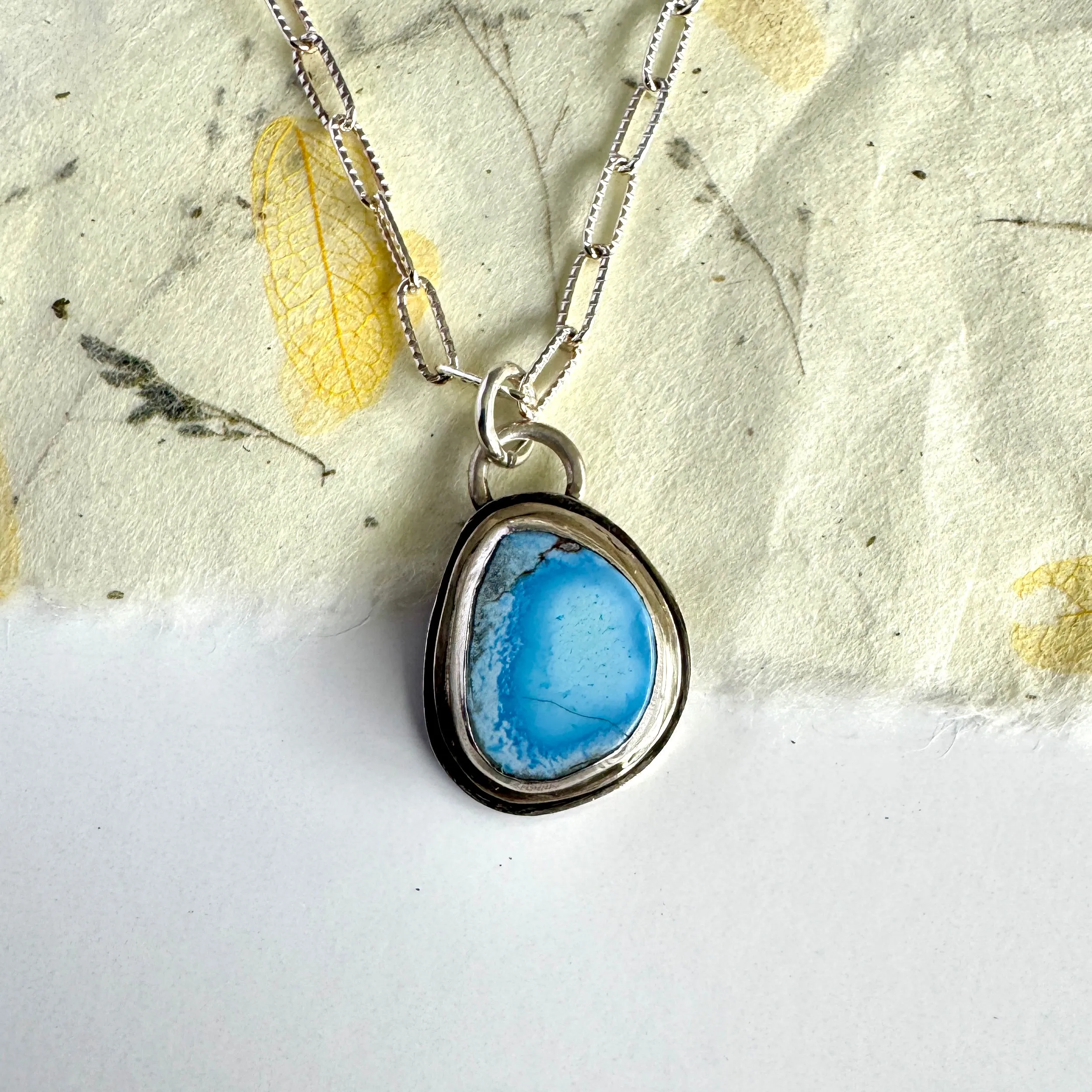 Golden Hills Turquoise Pendant Double framed