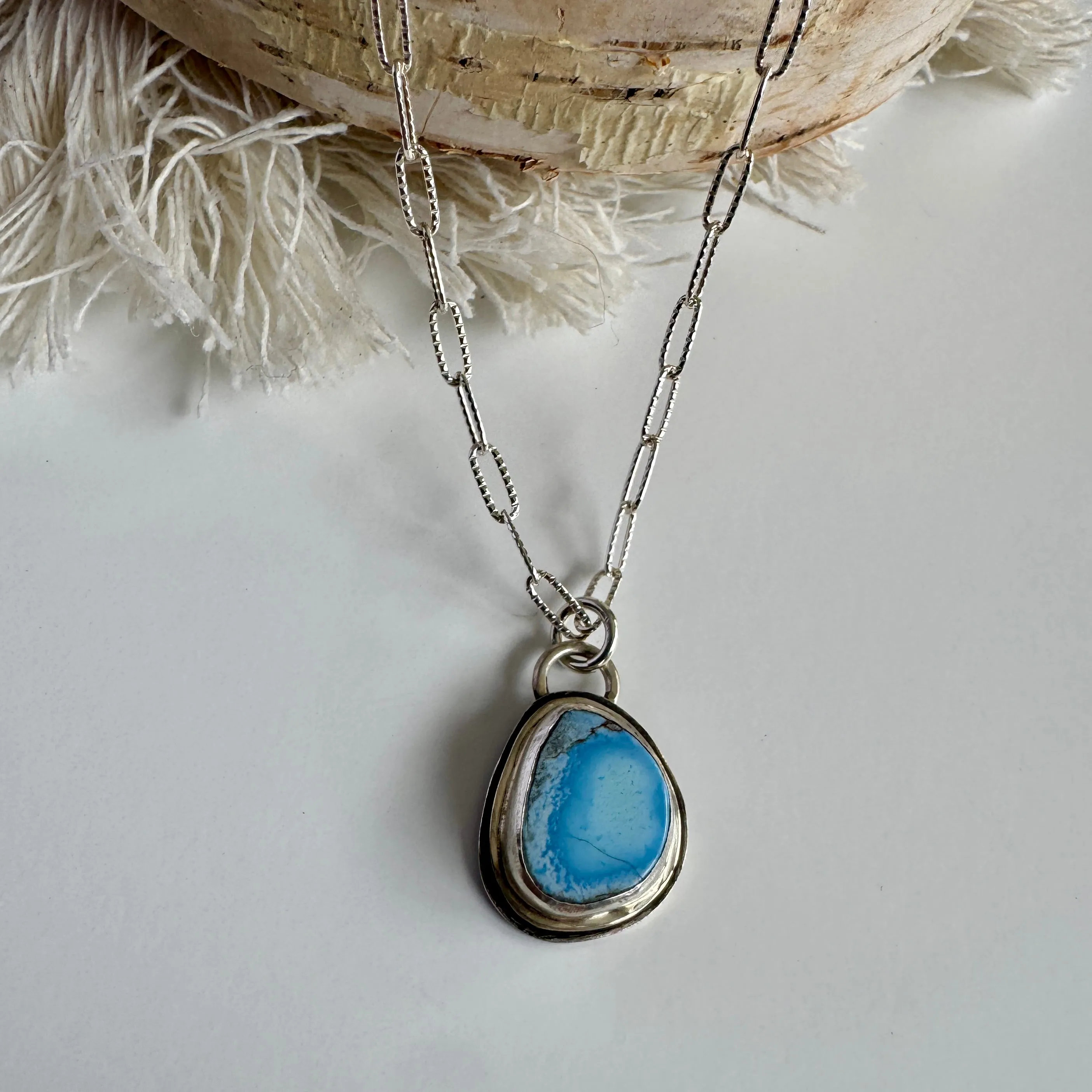 Golden Hills Turquoise Pendant Double framed