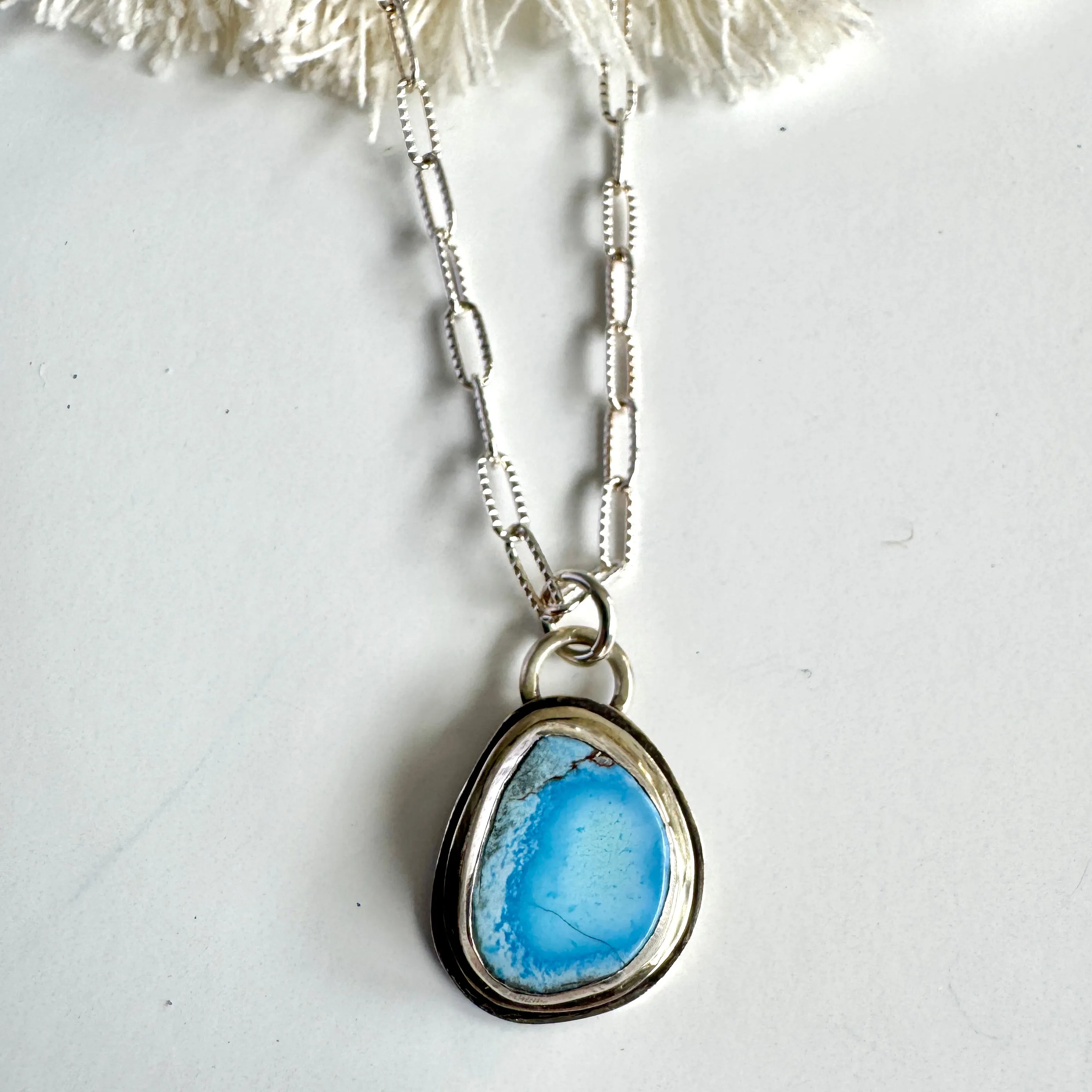 Golden Hills Turquoise Pendant Double framed