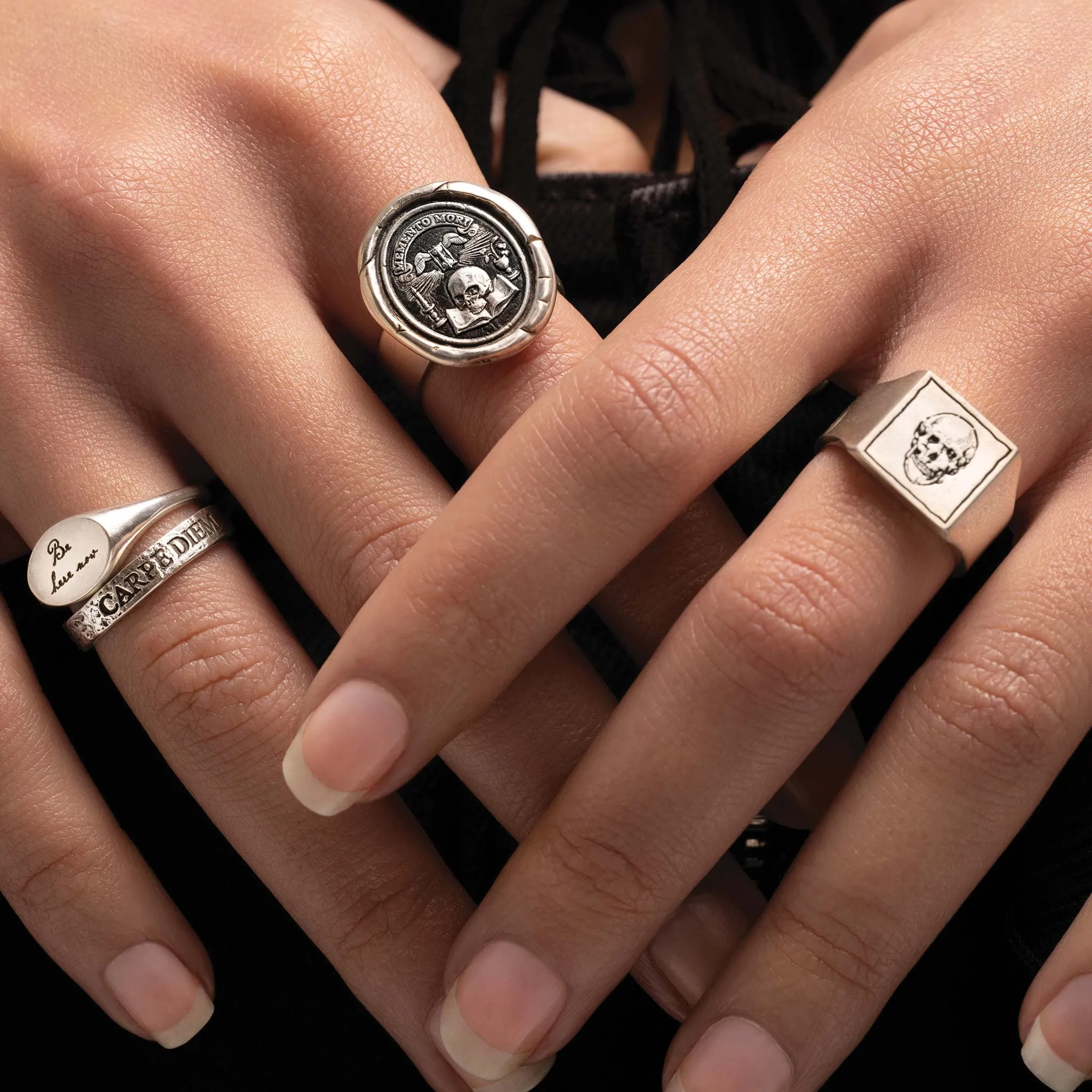 Live Your Truth Sideways Oval Signet Ring
