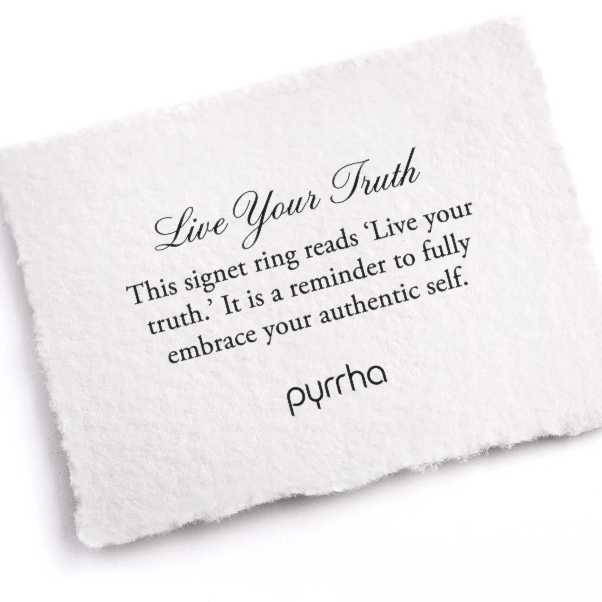 Live Your Truth Sideways Oval Signet Ring