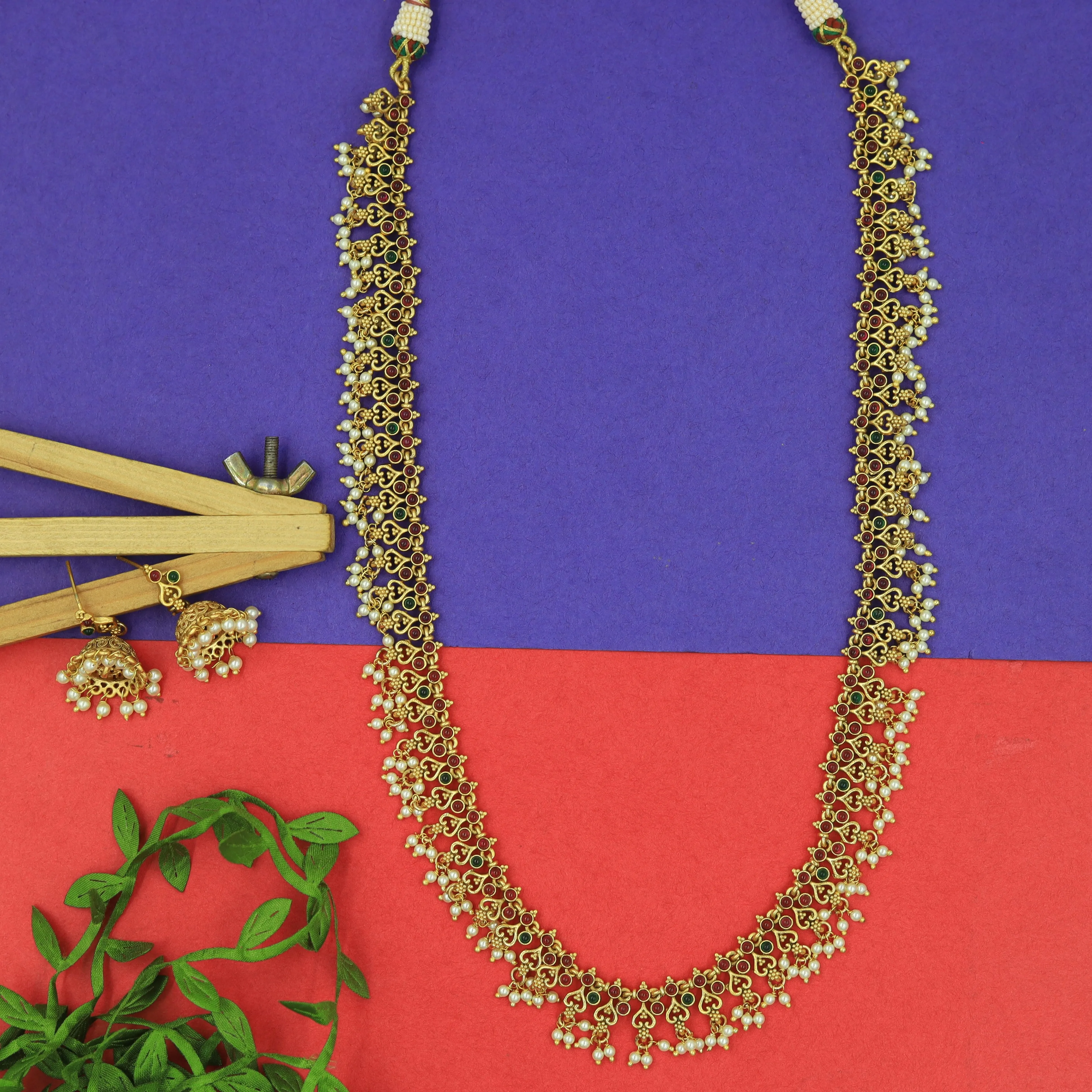 Long Neck Antique Necklace Set 6437-28