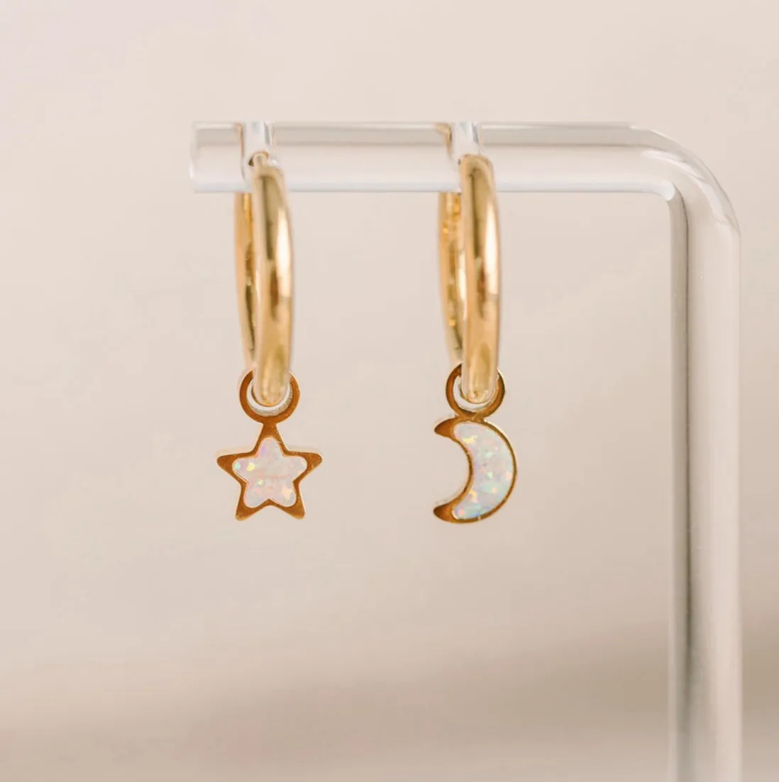 Moon/Star Opal Charms