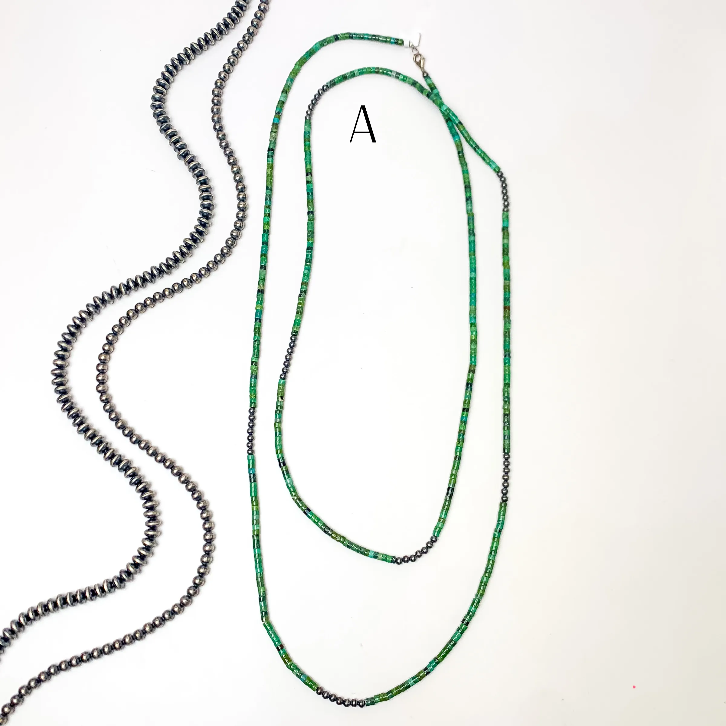 Navajo | Navajo Handmade Turquoise Beaded Necklace with Navajo Pearls
