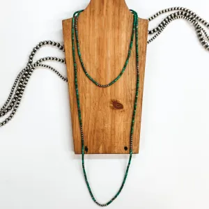 Navajo | Navajo Handmade Turquoise Beaded Necklace with Navajo Pearls