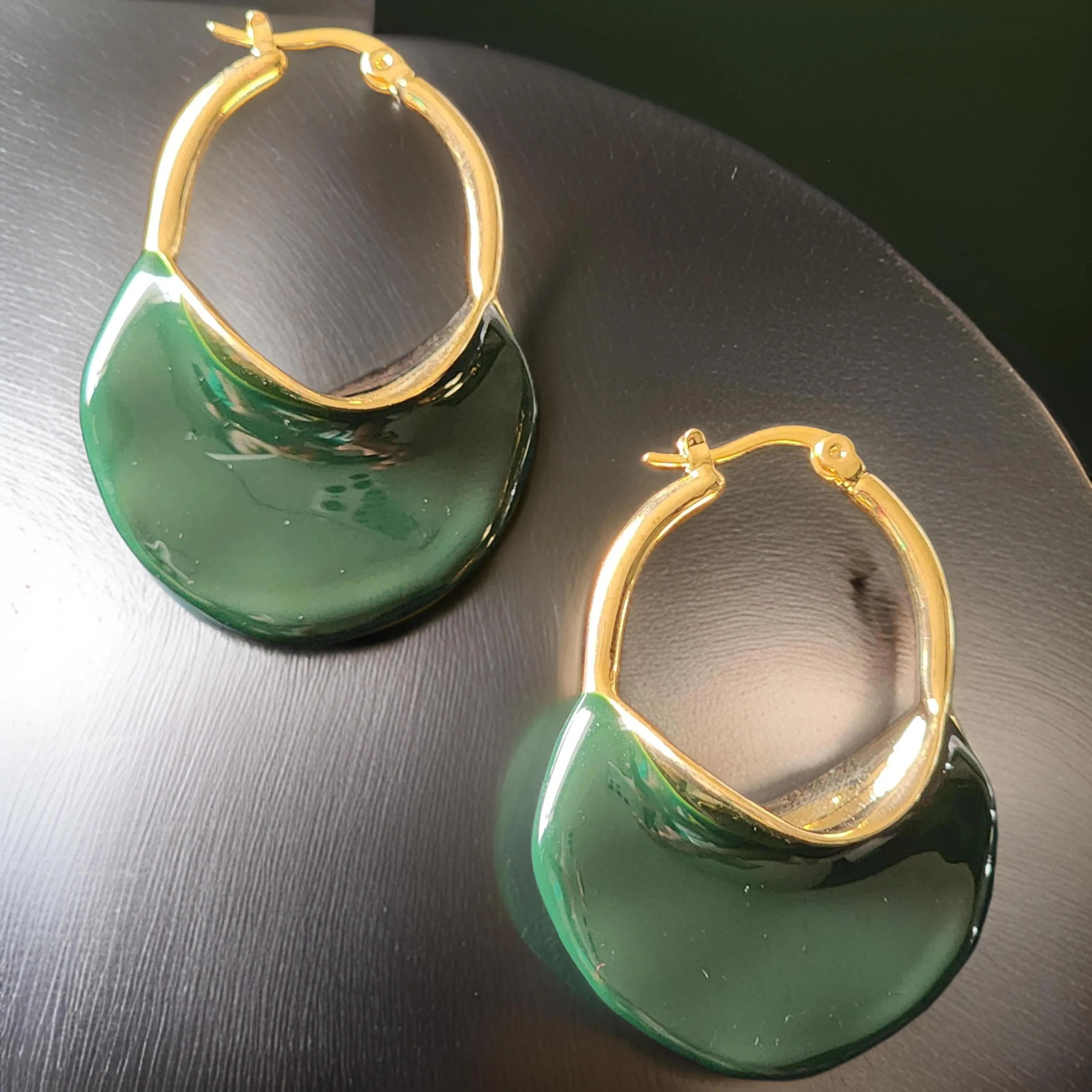 Opal Loop Earring