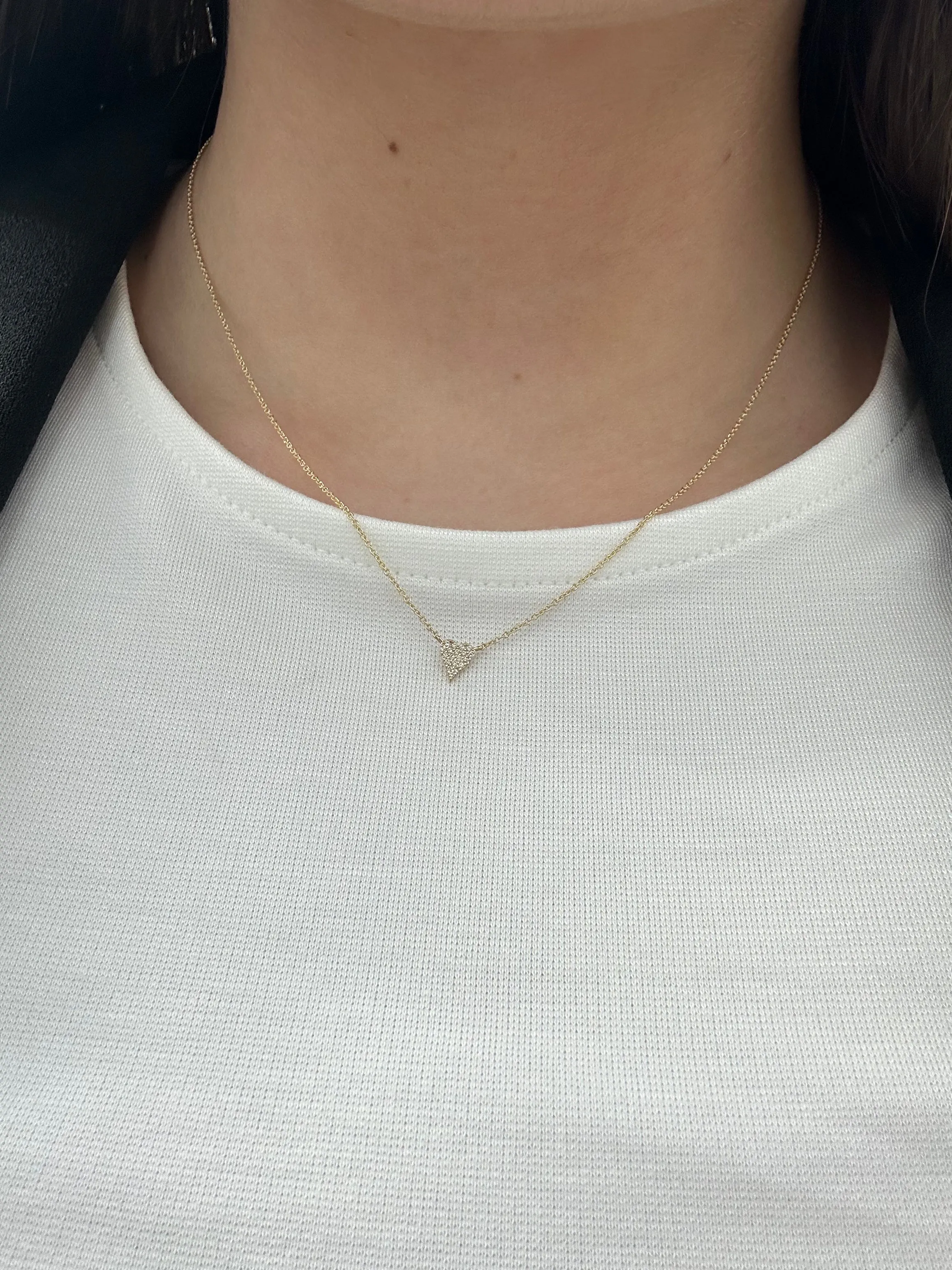 Pave Diamond Heart Necklace