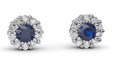 Sapphire & Diamond Earrings