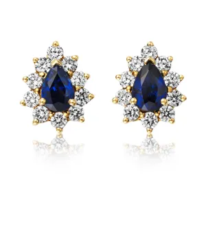Sapphire and Diamond Earrings