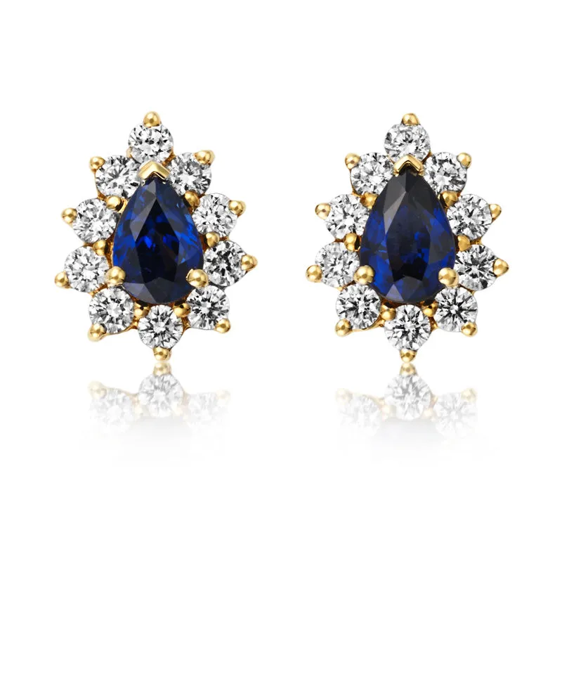 Sapphire and Diamond Earrings