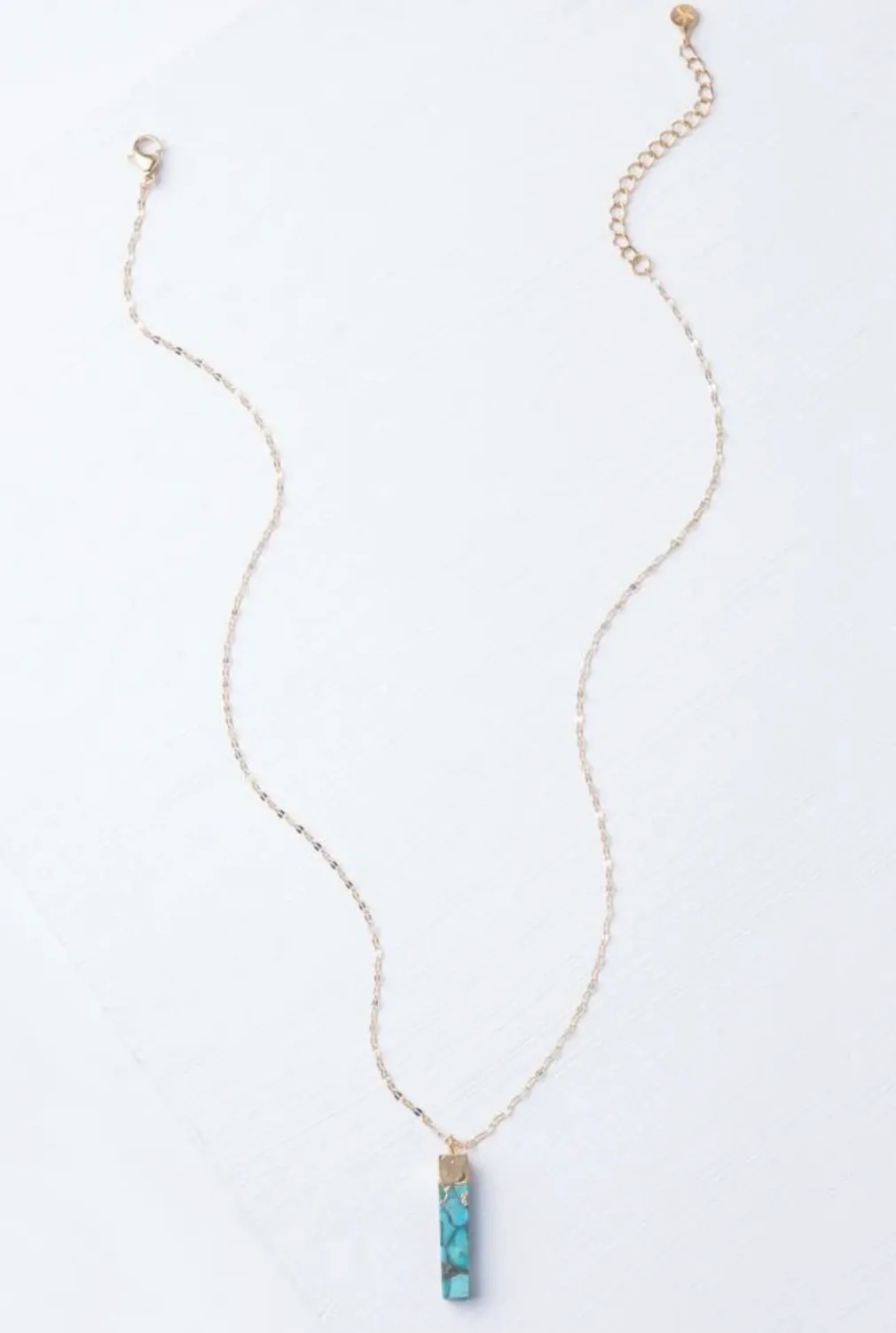 Turquoise Gold Bar Necklace- Give Freedom To Girls & Women