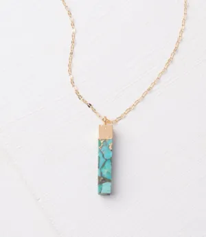 Turquoise Gold Bar Necklace- Give Freedom To Girls & Women